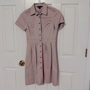 Gorgeous khaki Brooks Brothers Button Down Dress with Pleated Back! EUC